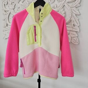 Girls Pink and Cream Jacket - NWT Size 12/14